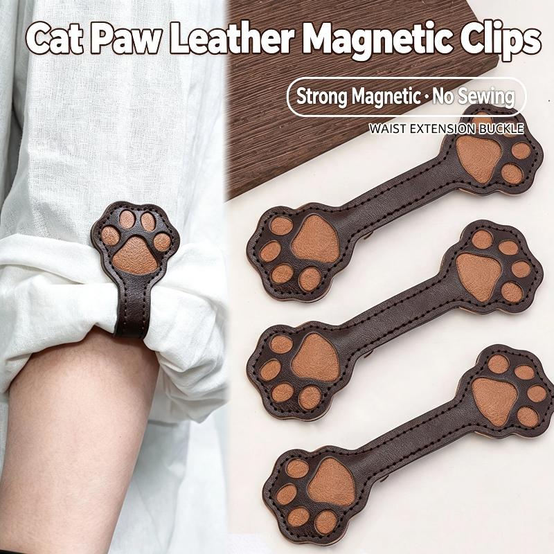 For Leather Work - 2個入り プレミアムレザー製 マグネティックスリーブクリップ 強力な磁気保持力 滑り止めデザイン オフィスワークやビジネスでの日常使用に最適