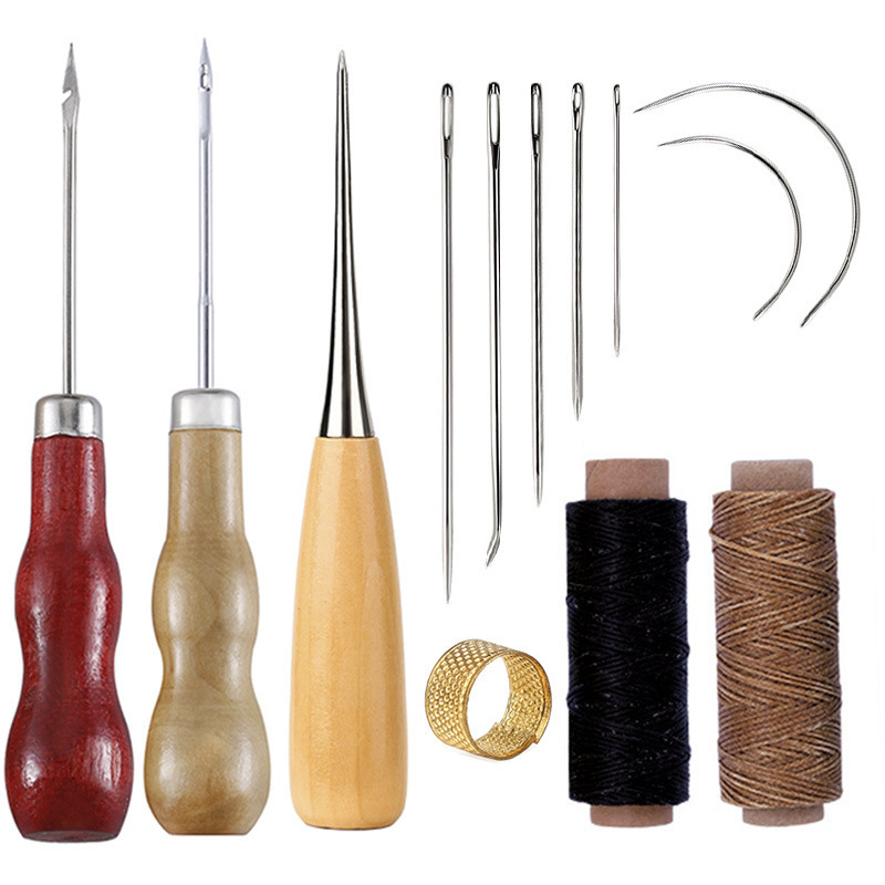 13個入り ワックス糸 革細工ツールセット 初心者/プロ向け - Leatherwork For Beginners のレビューと価格