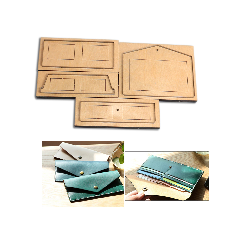 DIYレザークラフトロングウォレットエンベロープカードホルダ - Leatherwork Punch のレビューと価格