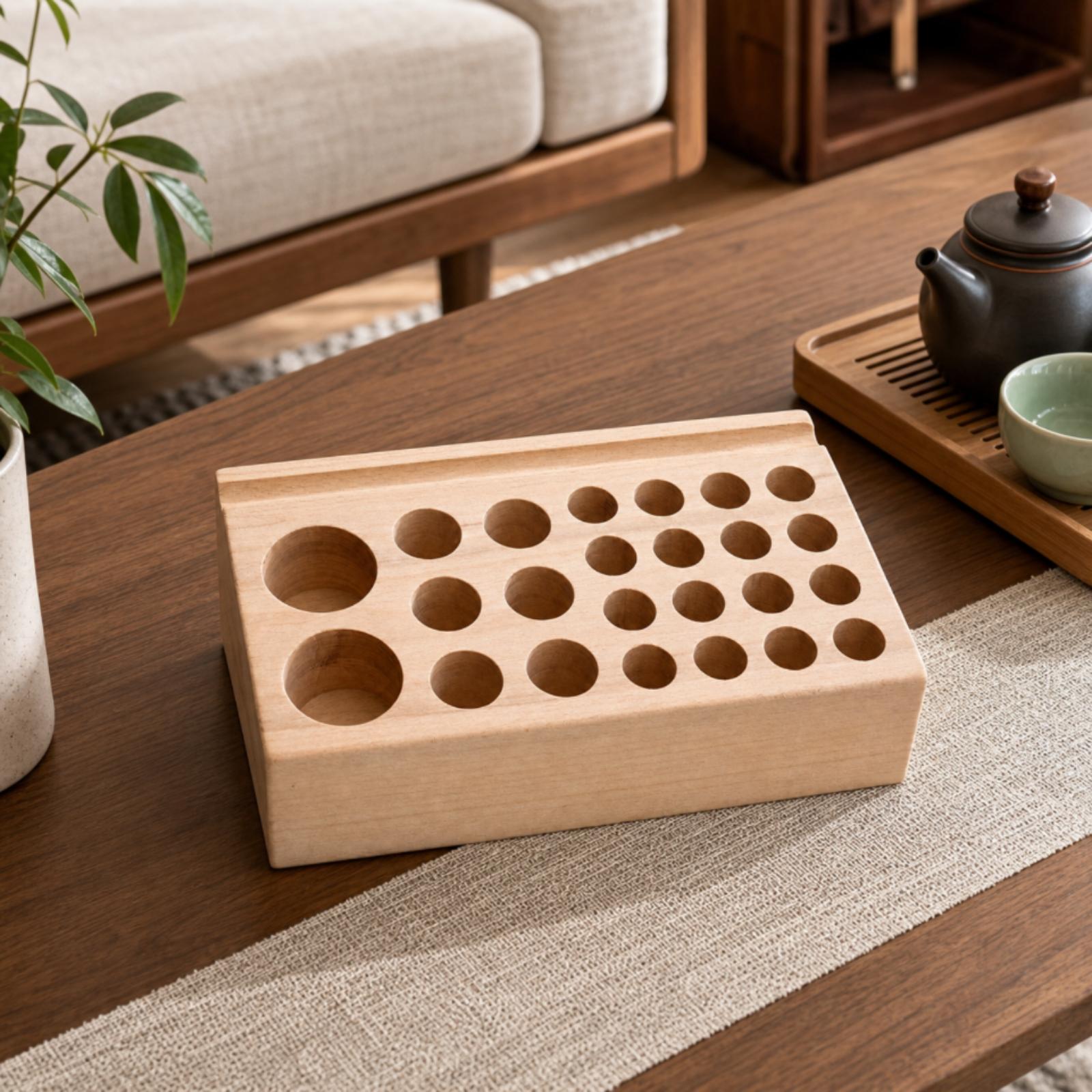 革細工用工具の収納に最適な、無垢材製のパンチホルダーラック。 - Leatherwork Hobby のレビューと価格