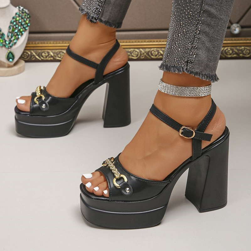 2026年夏新作 スクエアトゥ ホローチャンキーヒール レザ - Leather Work Heels のレビューと価格