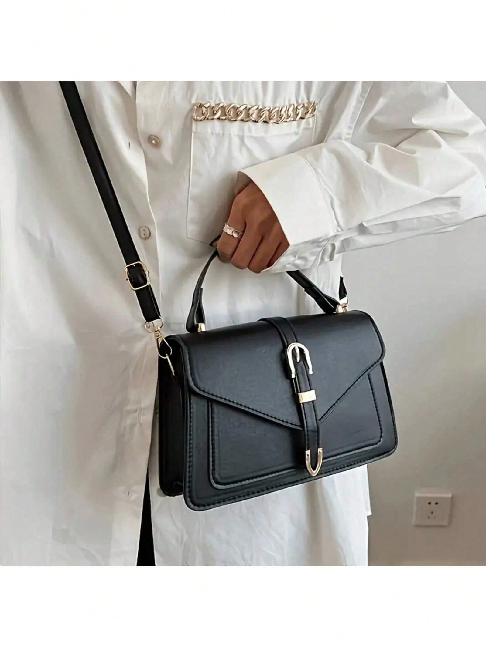 女性用PUレザーハンドバッグ エレガントなフラップスクエアシ - For Leather Work のレビューと価格