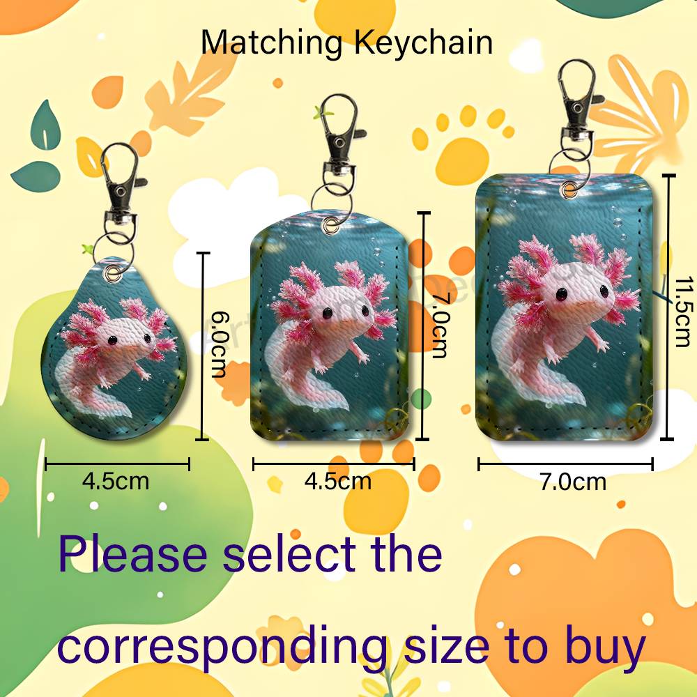 かわいいピンクの A-Axolotl 漫画ホルダーキーホルダ - For Leather Work のレビューと価格