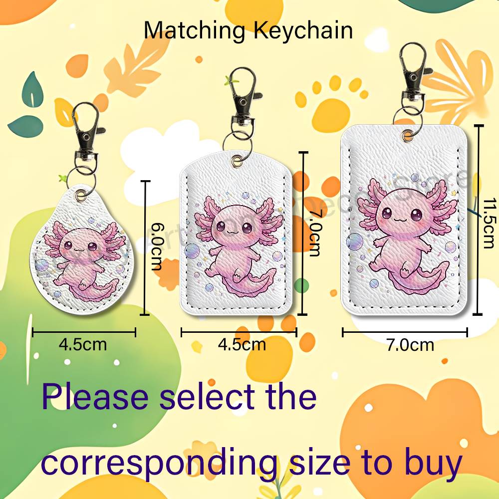 かわいいピンクの A-Axolotl 漫画ホルダーキーホルダ - For Leather Work のレビューと価格