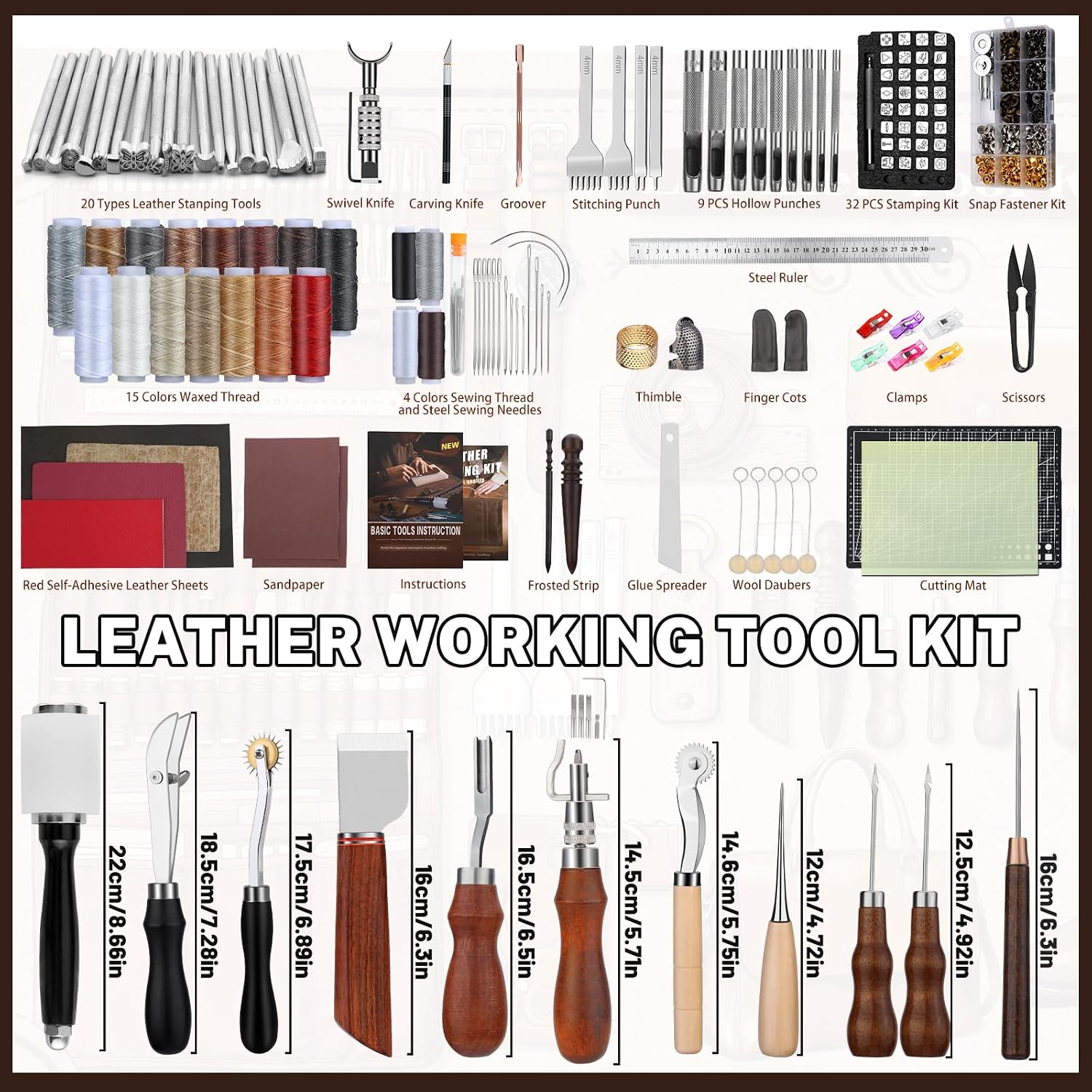 革細工キット、革細工道具とクラフトキット、カスタム収納バッグ - For Leather Work のレビューと価格