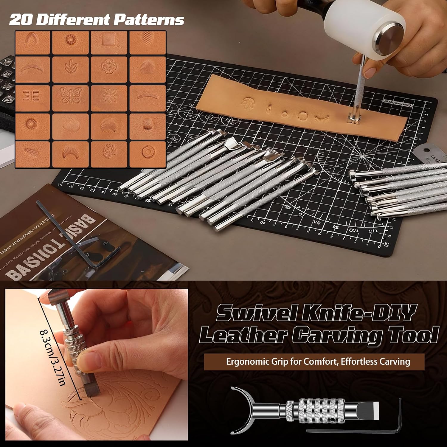 革細工キット、革細工道具とクラフトキット、カスタム収納バッグ - For Leather Work のレビューと価格