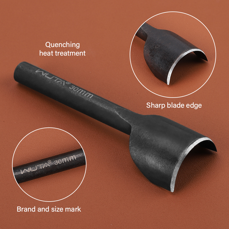 WUTA基礎シリーズ 1個入り半円形 穴あけパンチ、レザーク - Leatherwork Punch のレビューと価格