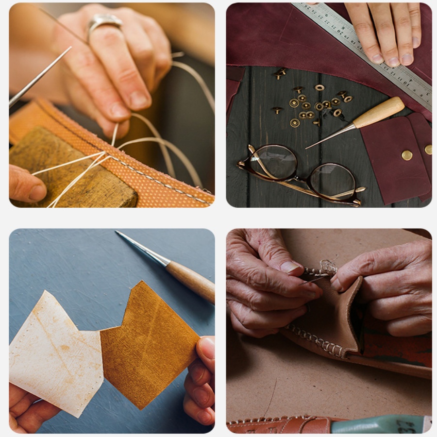 2個入り革手縫い用アウルツール、レザークラフト穴あけ工具、縫 - Leatherwork Punch のレビューと価格